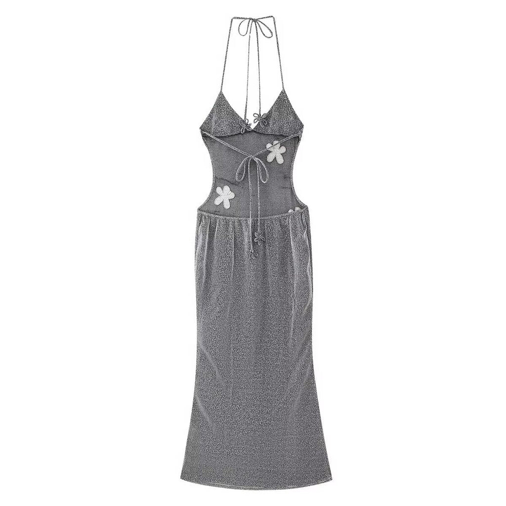 Formal Mesh Floral Evening Dress