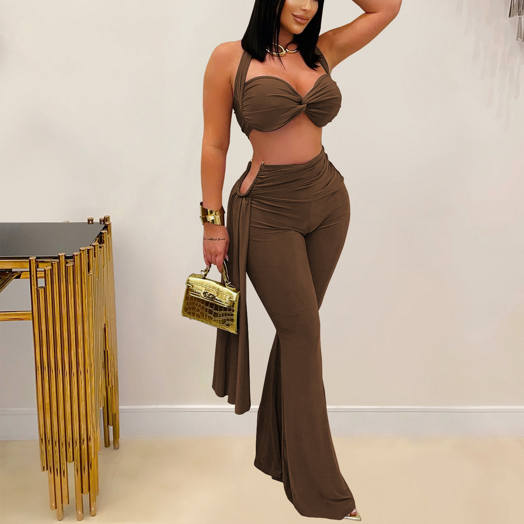 Aloura Tube Top Bandage Trousers Set