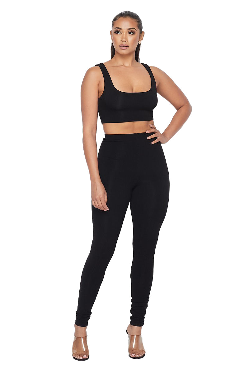 Crop Tank Top Legging Set