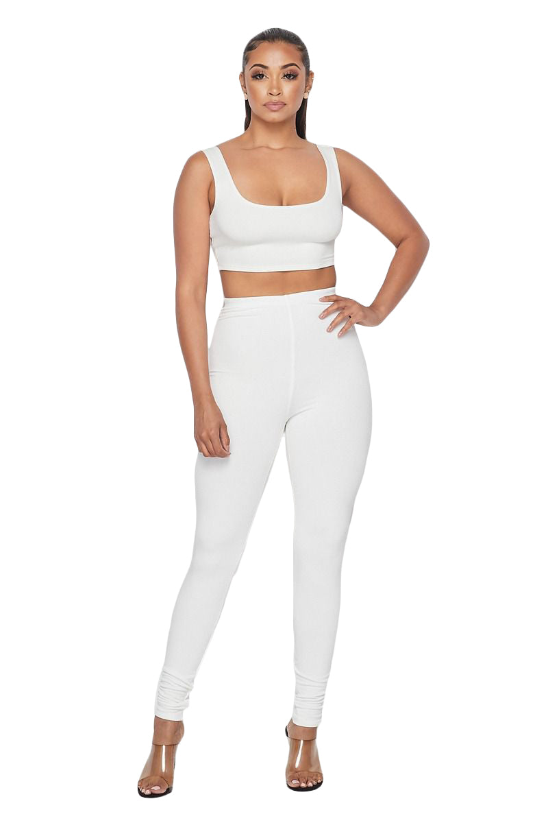 Crop Tank Top Legging Set