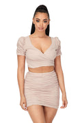 Cropped Top & Skirt Set
