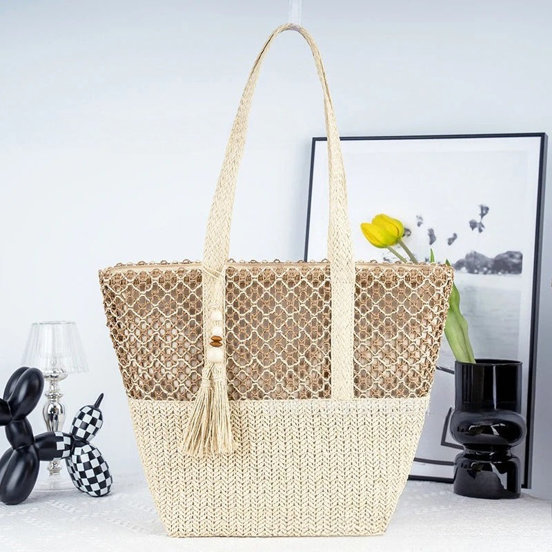 Minimalist Woven Beach Tote