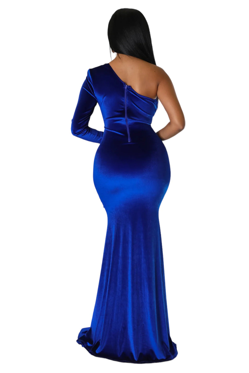 Formal One Shoulder Velvet Cocktail Dress
