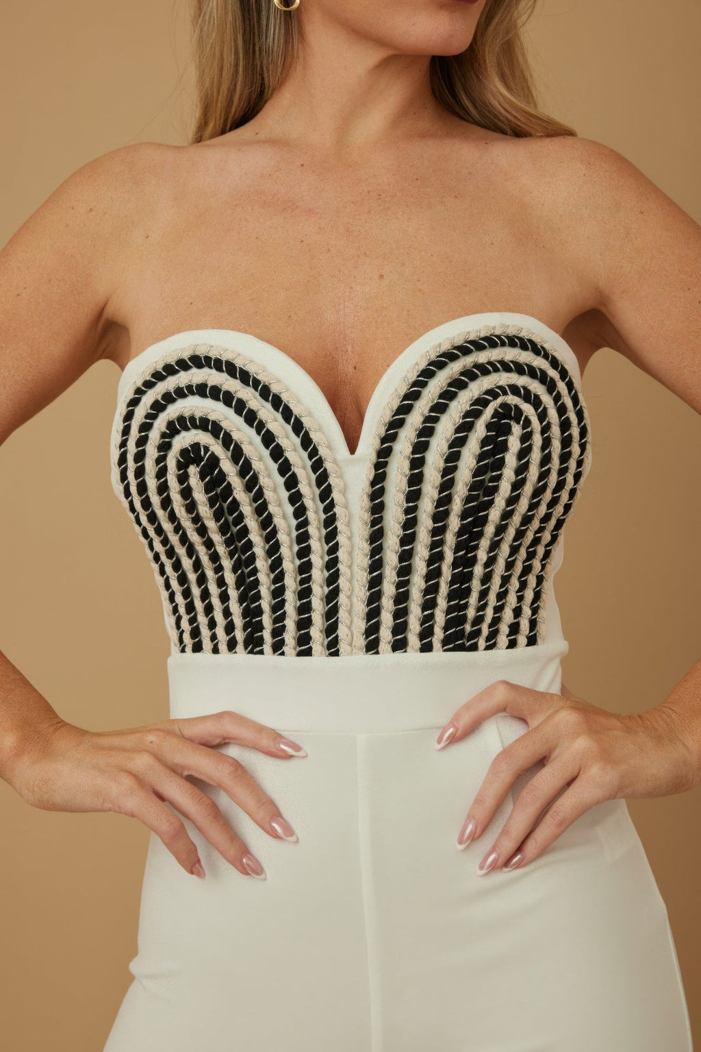 Aloura Threaded Twisted Rope Knot Tie Jumpsuit