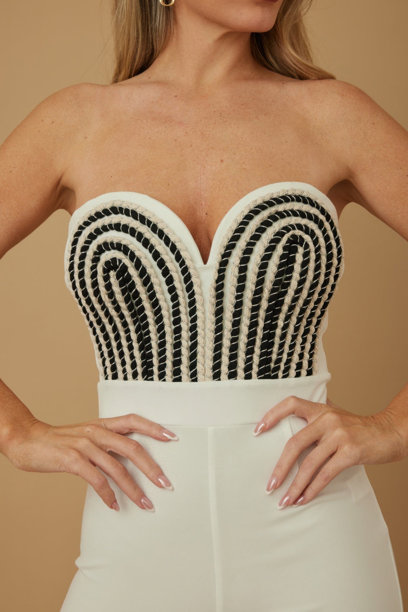 Aloura Threaded Twisted Rope Knot Tie Jumpsuit