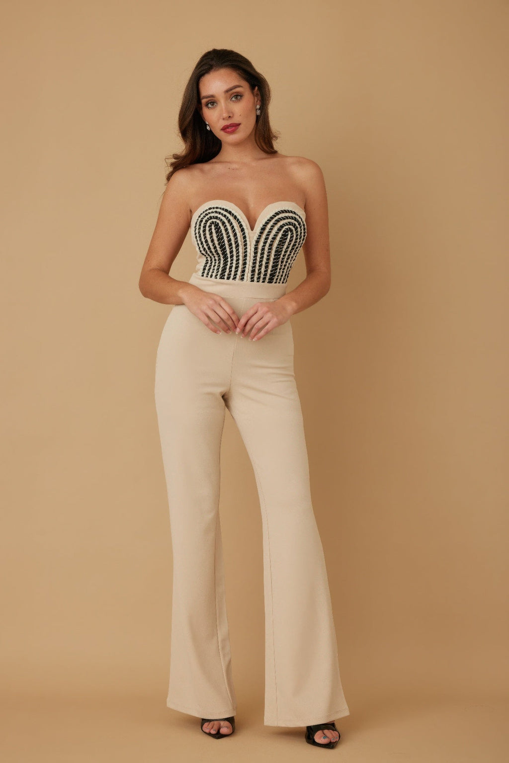 Aloura Threaded Twisted Rope Knot Tie Jumpsuit