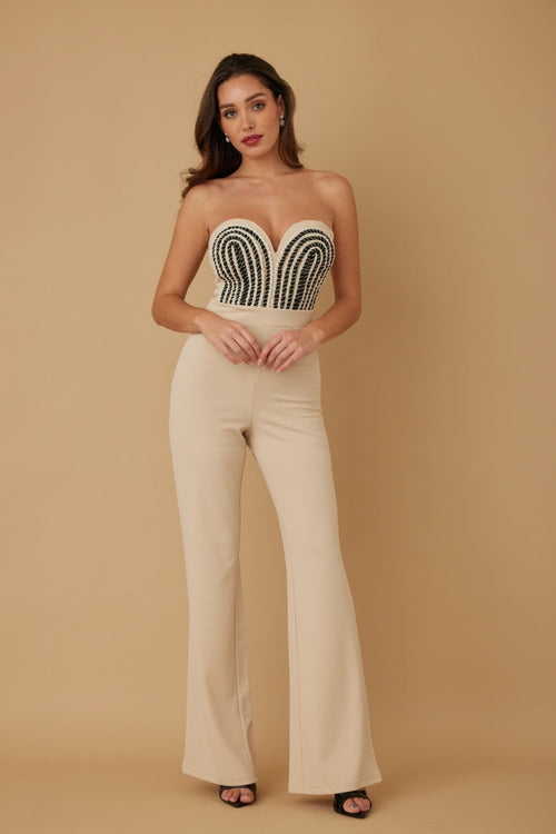 Aloura Threaded Twisted Rope Knot Tie Jumpsuit