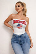 Tee Patriotic Usa Graphic Strapless Stretch Tube
