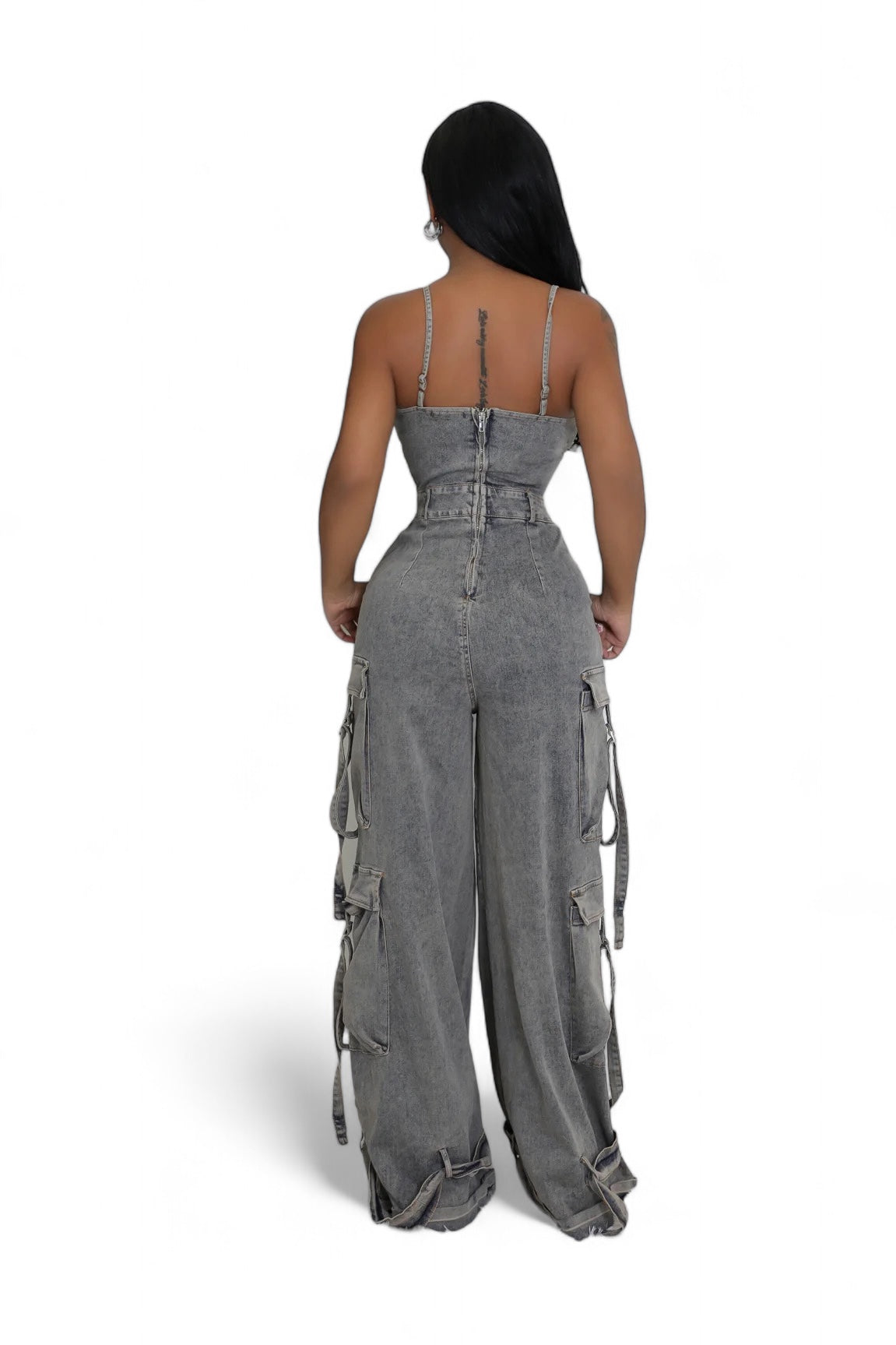 Black Denim Jean Cargo Outfit