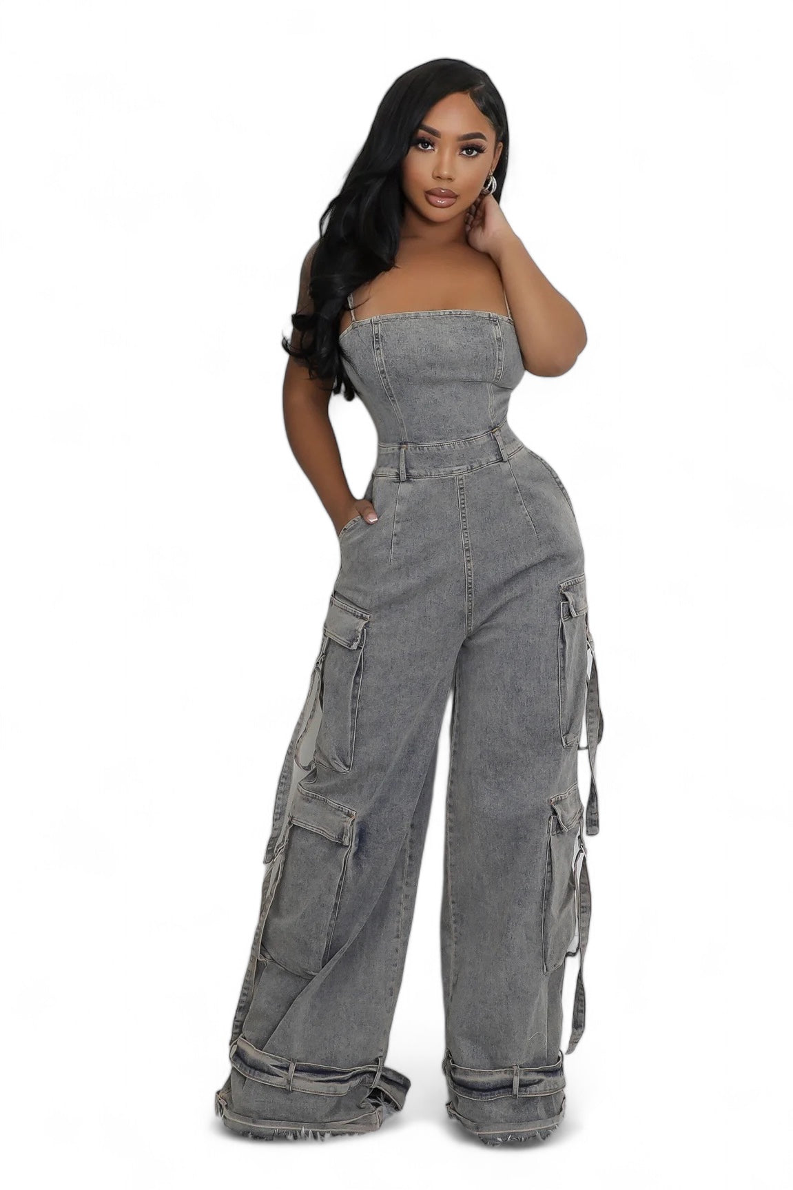 Black Denim Jean Cargo Outfit