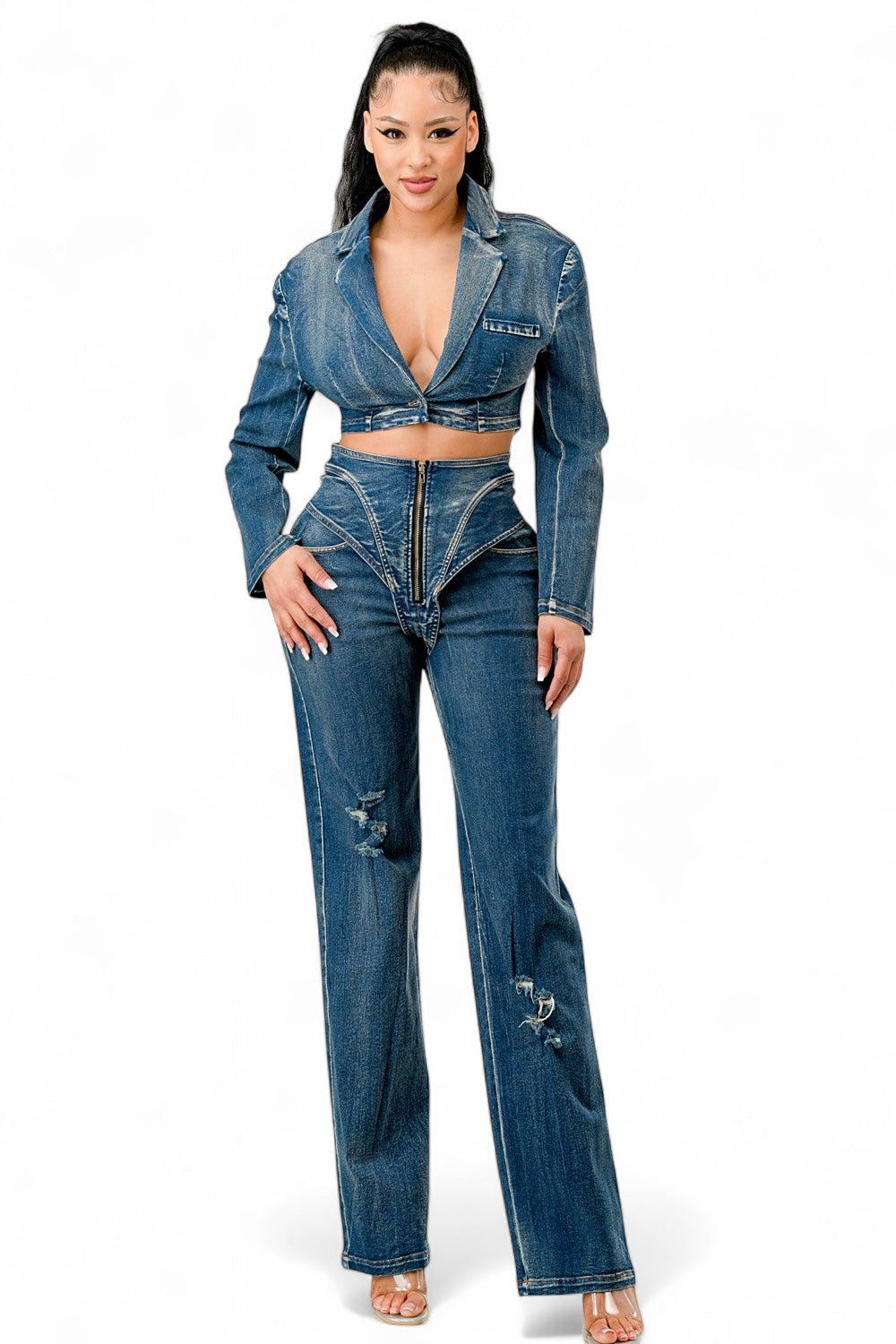 Cool Denim Pant Set