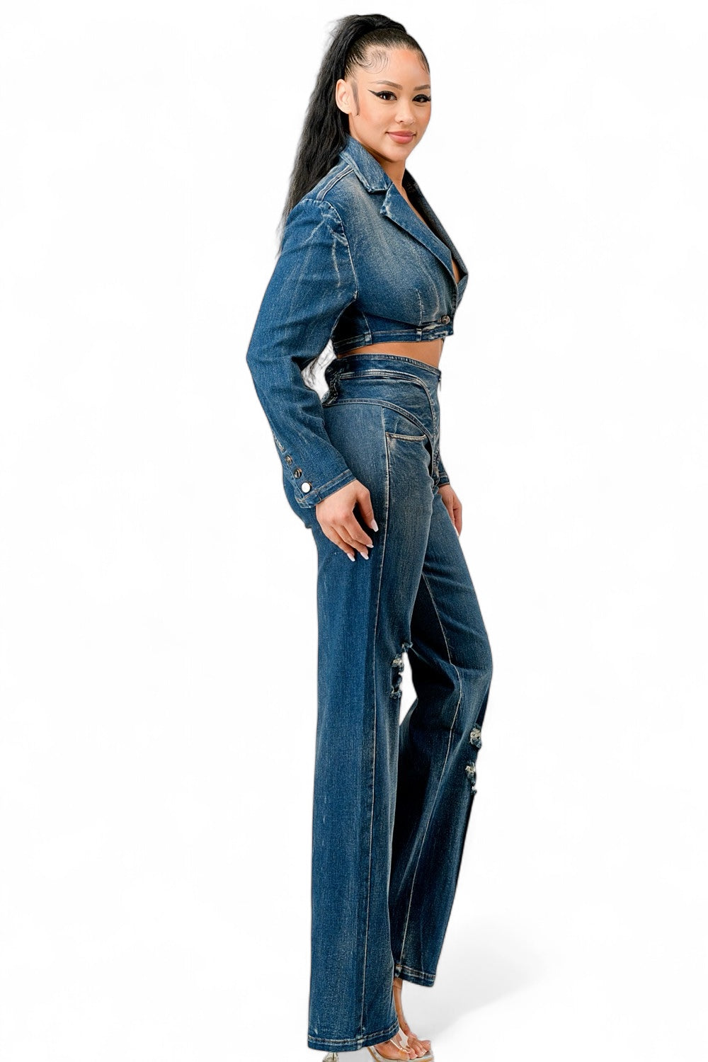 Cool Denim Pant Set