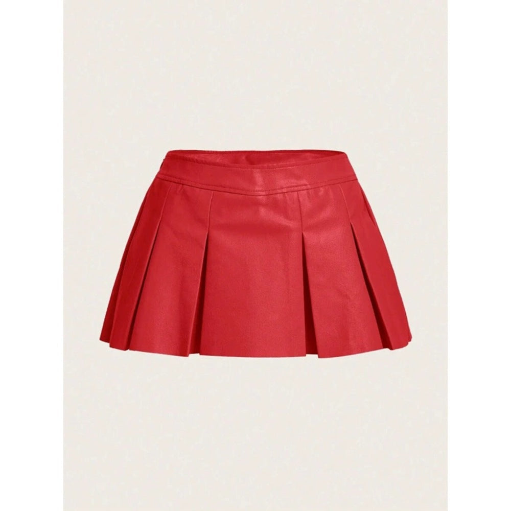 Crop Leather Skirt