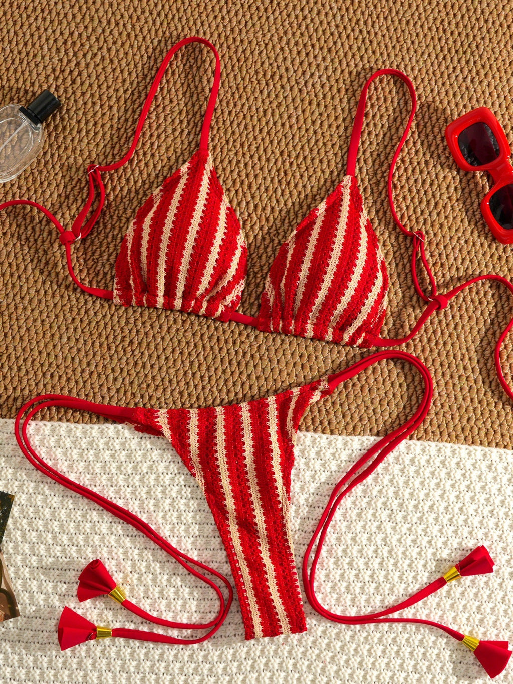 Bikini Set Special Multi color Double Strap Swimsuit