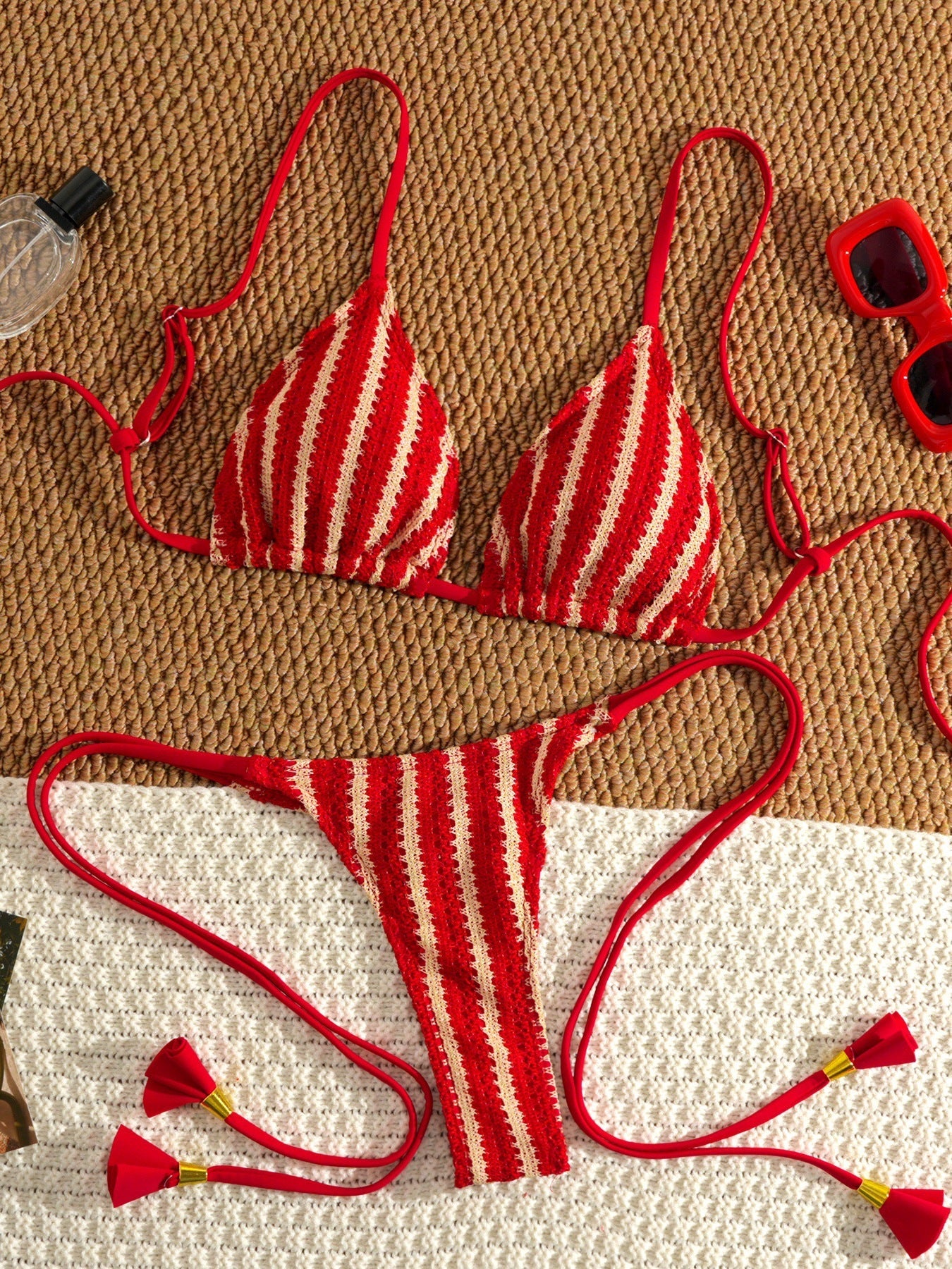 Bikini Set Special Multi color Double Strap Swimsuit