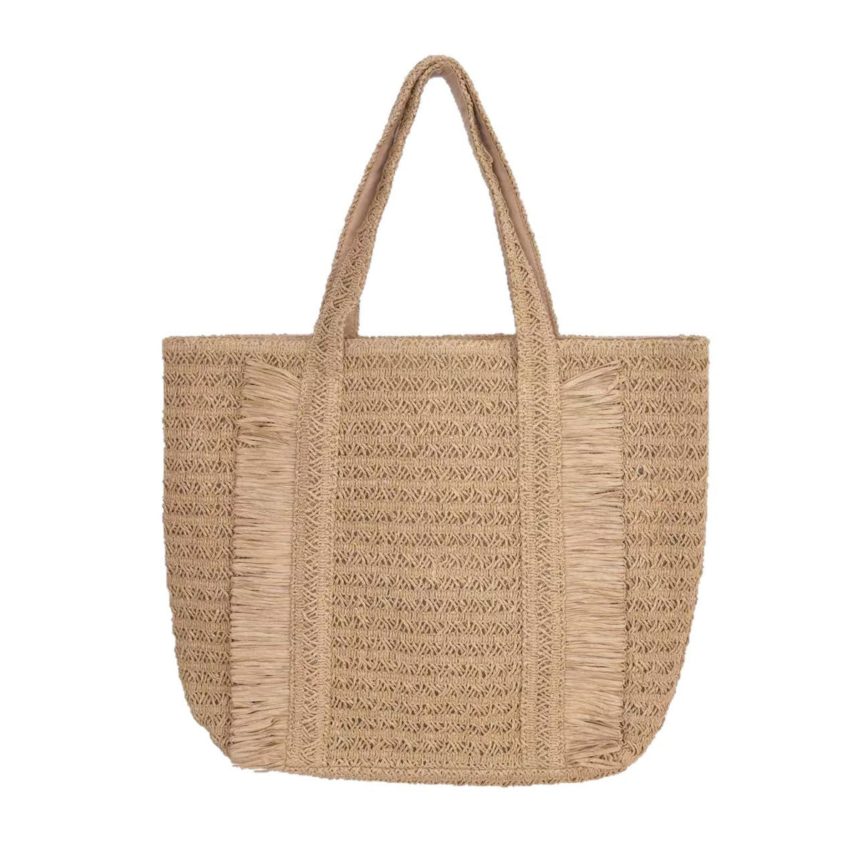 Handwoven Straw Beach Tote