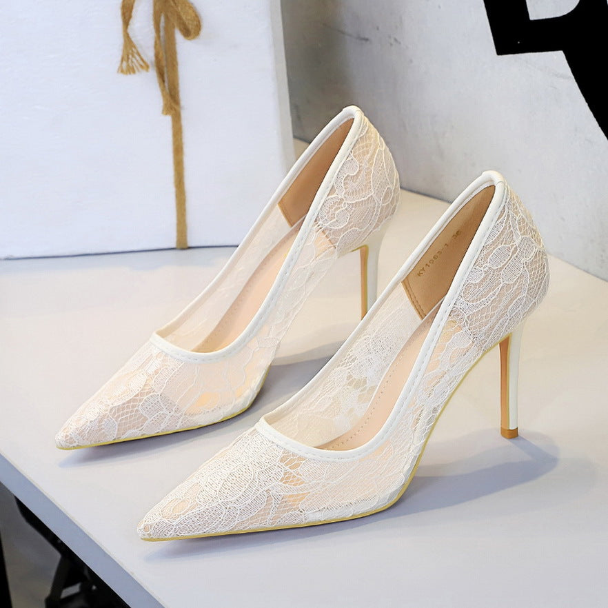 Mesh Stiletto High Heel