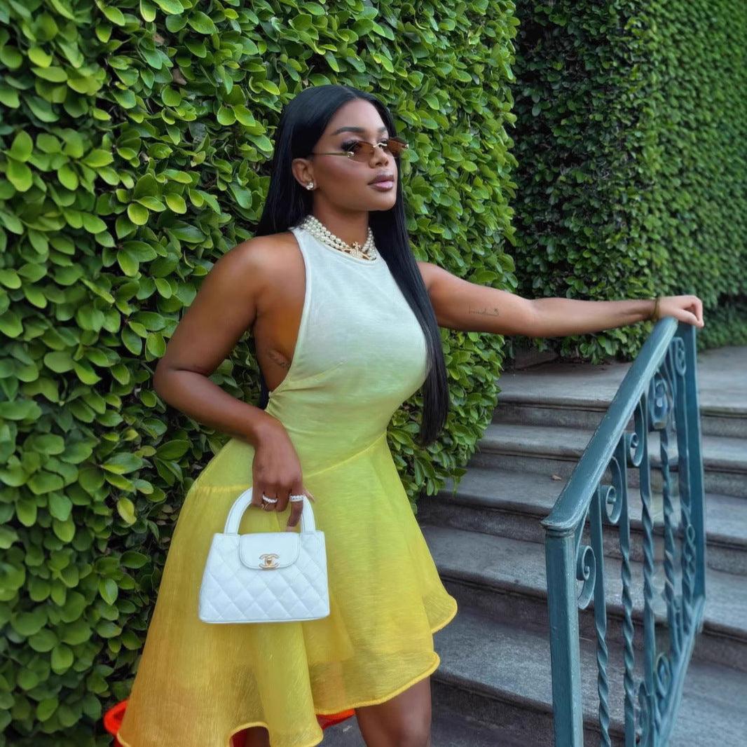 Summer Vacation Gradient Sling Dress