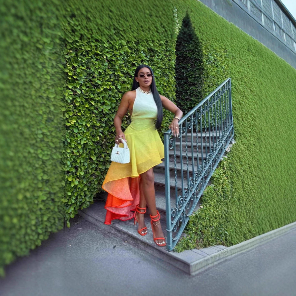 Summer Vacation Gradient Sling Dress
