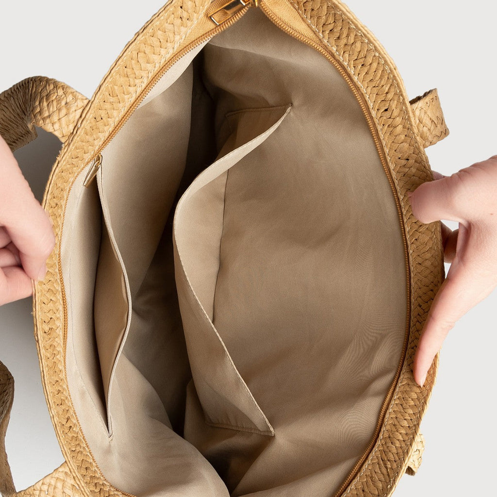 Straw Bag with Matching Hat