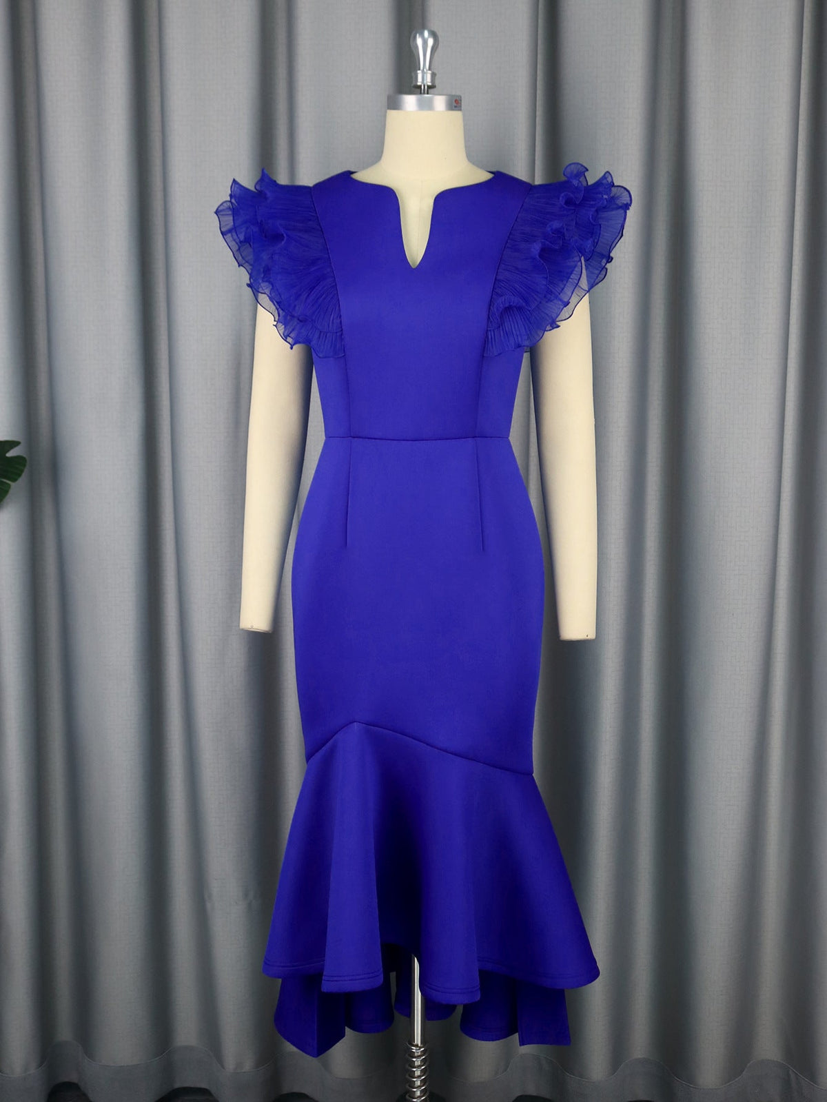 Formal Sexy Ruffle Pleated Dress