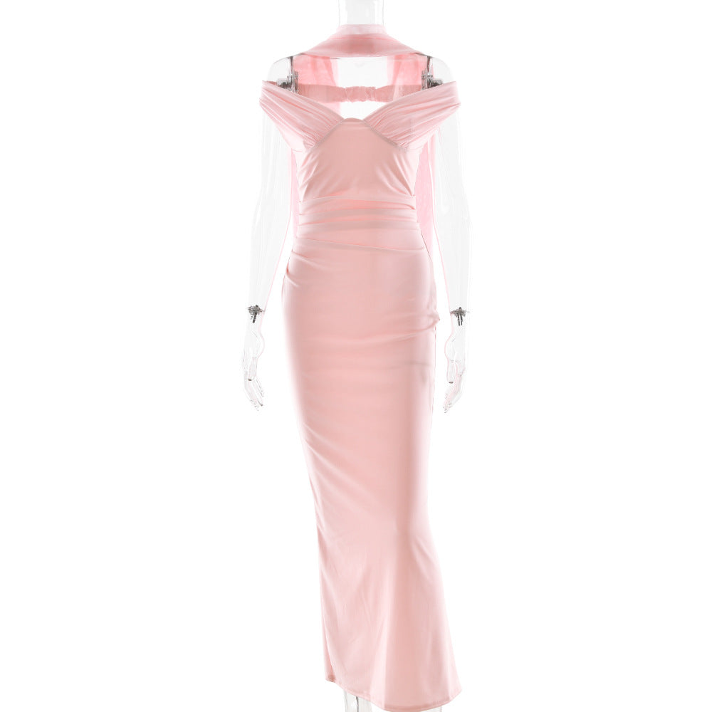 Elegant Tube Sleeveless Slim Fit Backless Dress