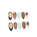 Medium Almond Island Nightingale Press on Nails