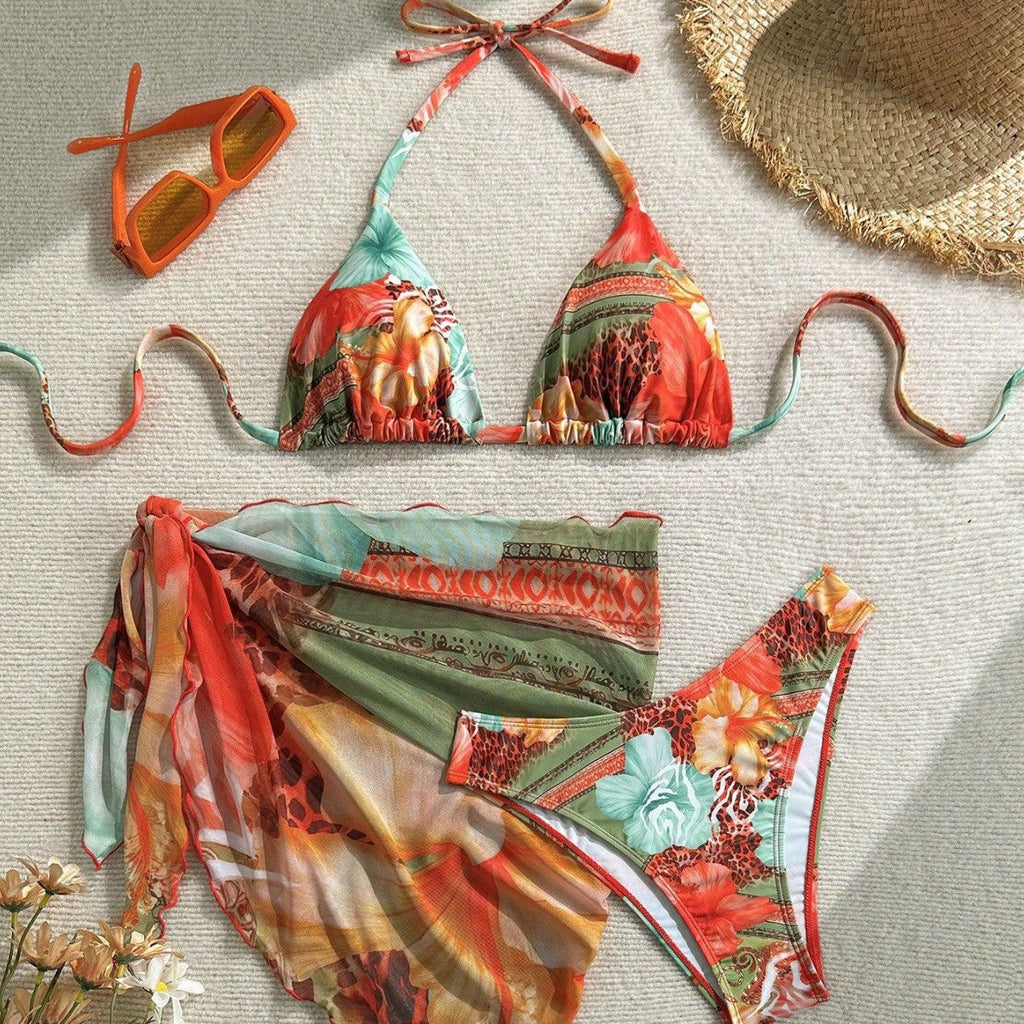 Floral Print Bikini Set