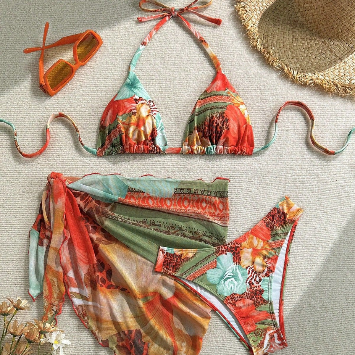 Floral Print Bikini Set