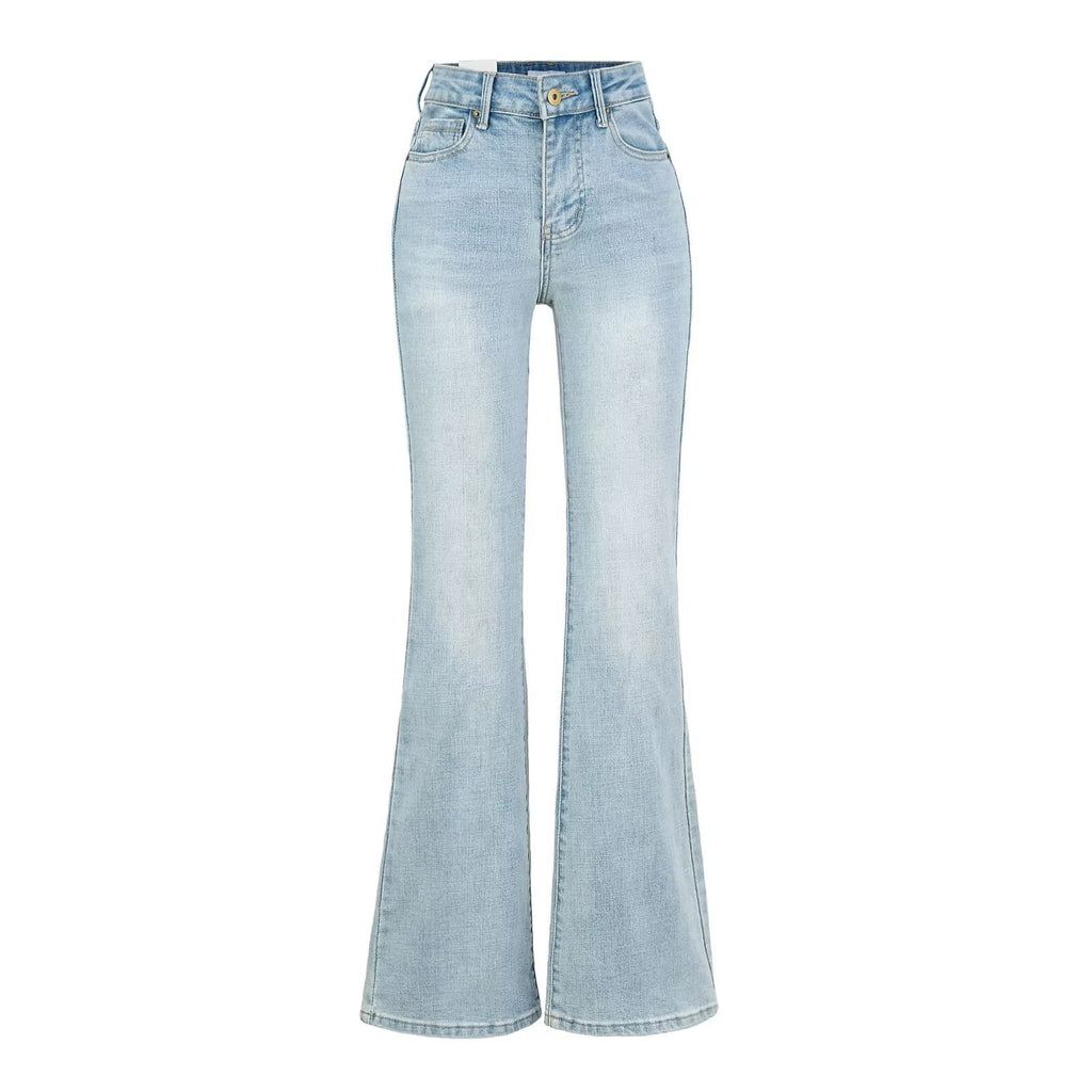 Light Blue High Waist Slim Fit Bootcut Jeans