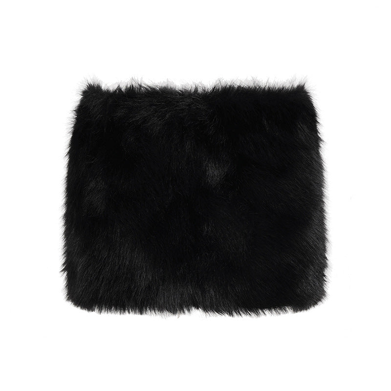 Furry Stitching Skirt