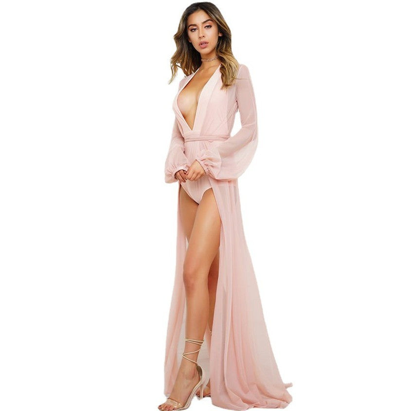 Formal Chiffon Open Front Shawl Dress