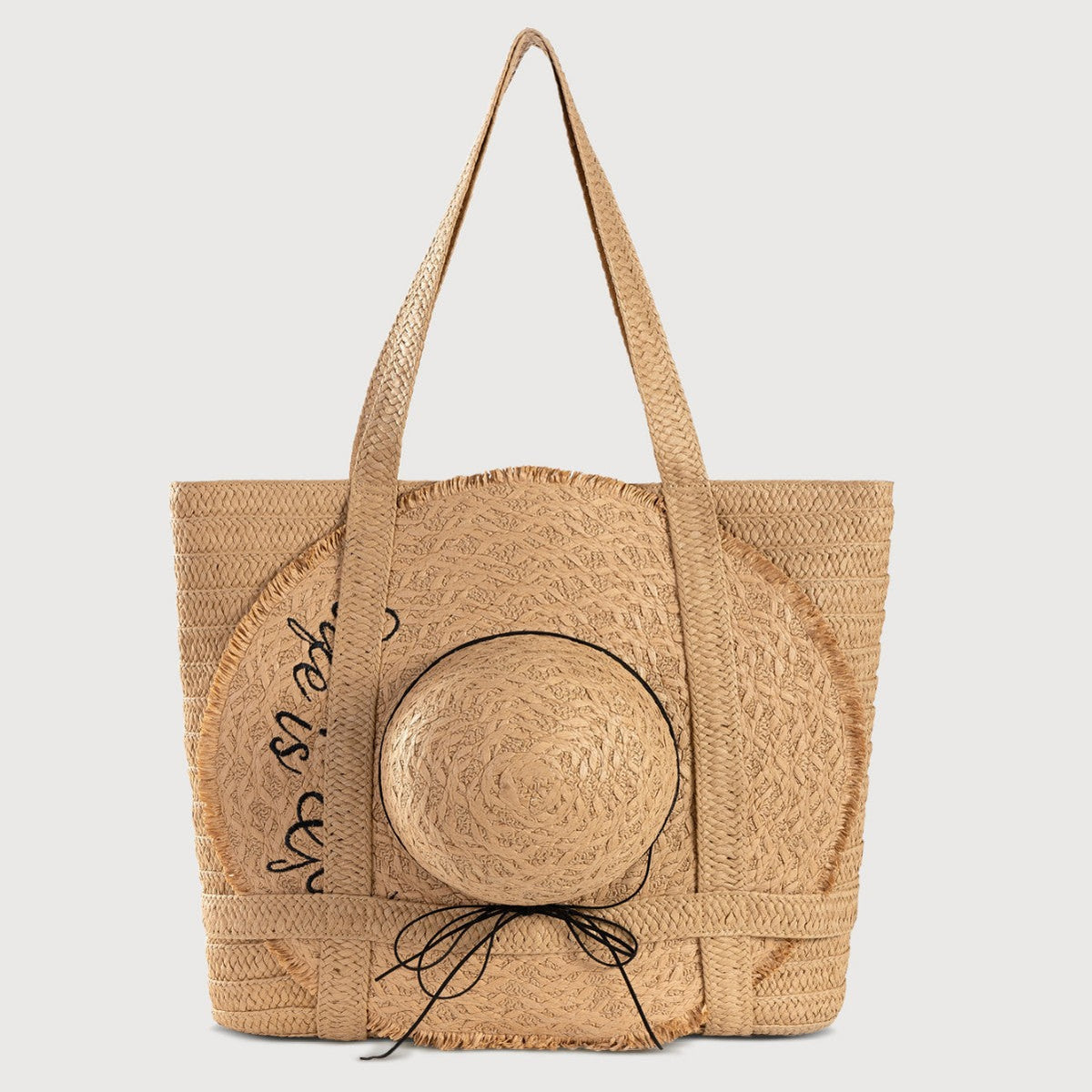 Straw Bag with Matching Hat