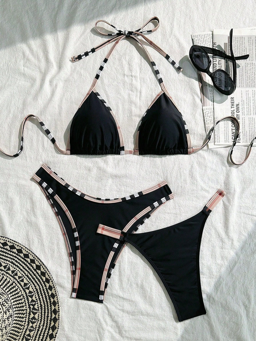 Plaid 3PC Bikini