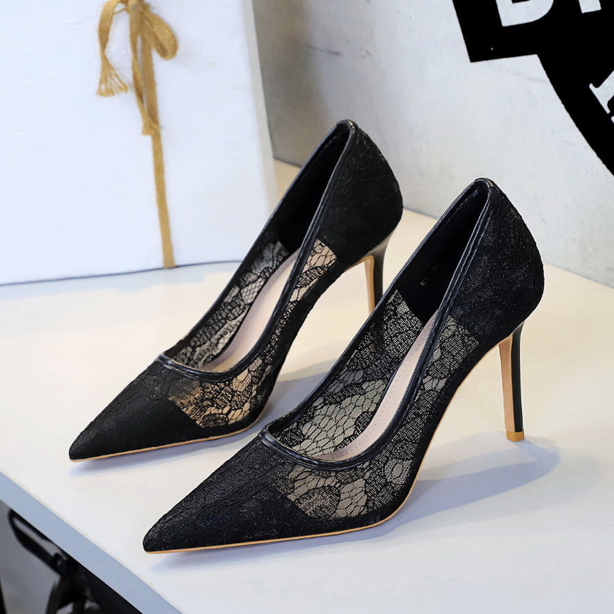 Mesh Stiletto High Heel