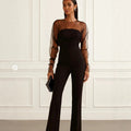 Black Mesh Jumpsuit
