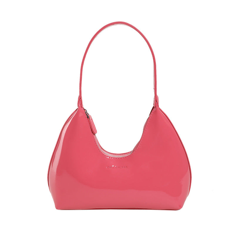 Shiny Patent Leather Shoulder Bag