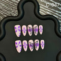 ] Hot-selling carved butterfly sweet and cool Press on Nails wholesale