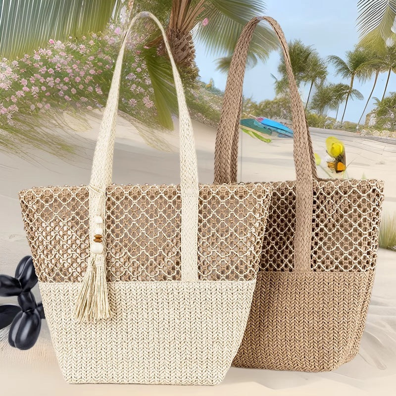 Minimalist Woven Beach Tote