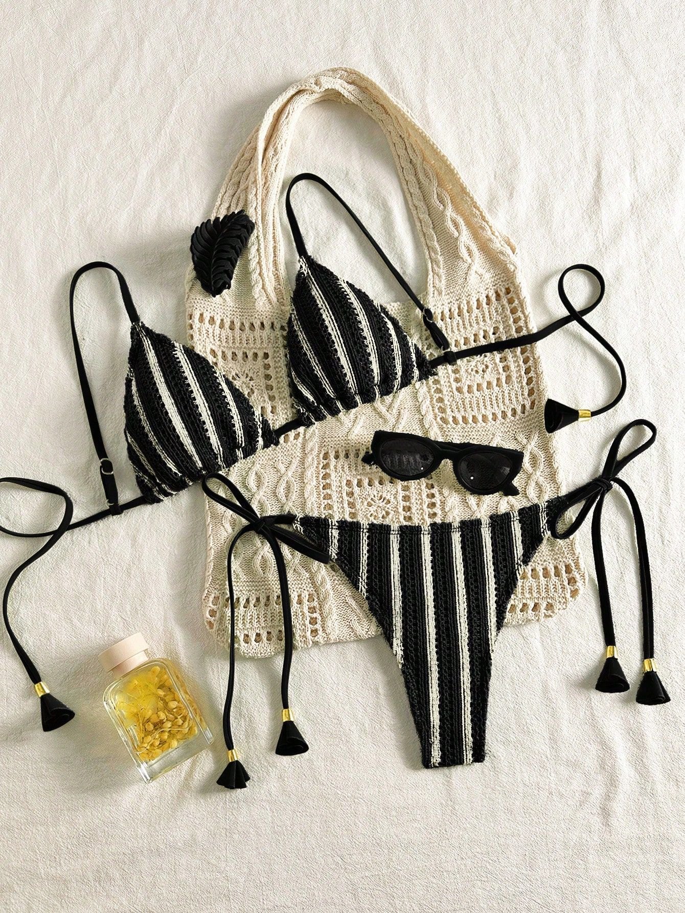 Bikini Set Special Multi color Double Strap Swimsuit
