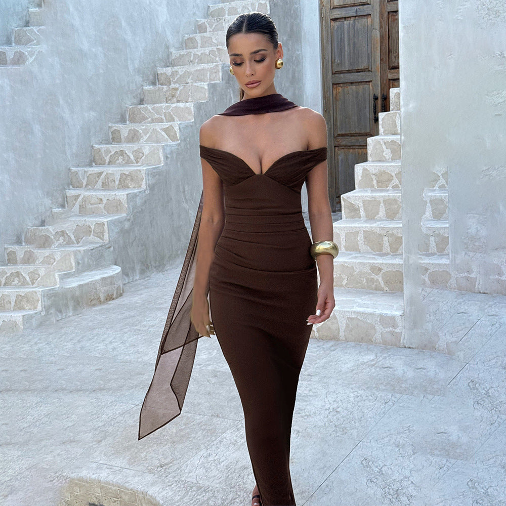 Elegant Tube Sleeveless Slim Fit Backless Dress
