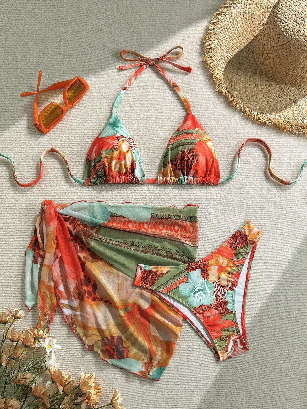 Floral Print Bikini Set