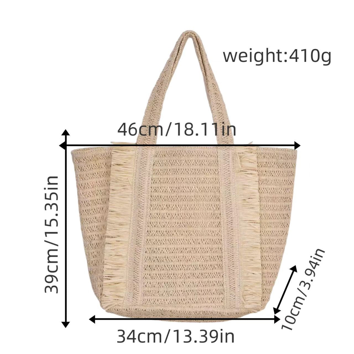 Handwoven Straw Beach Tote