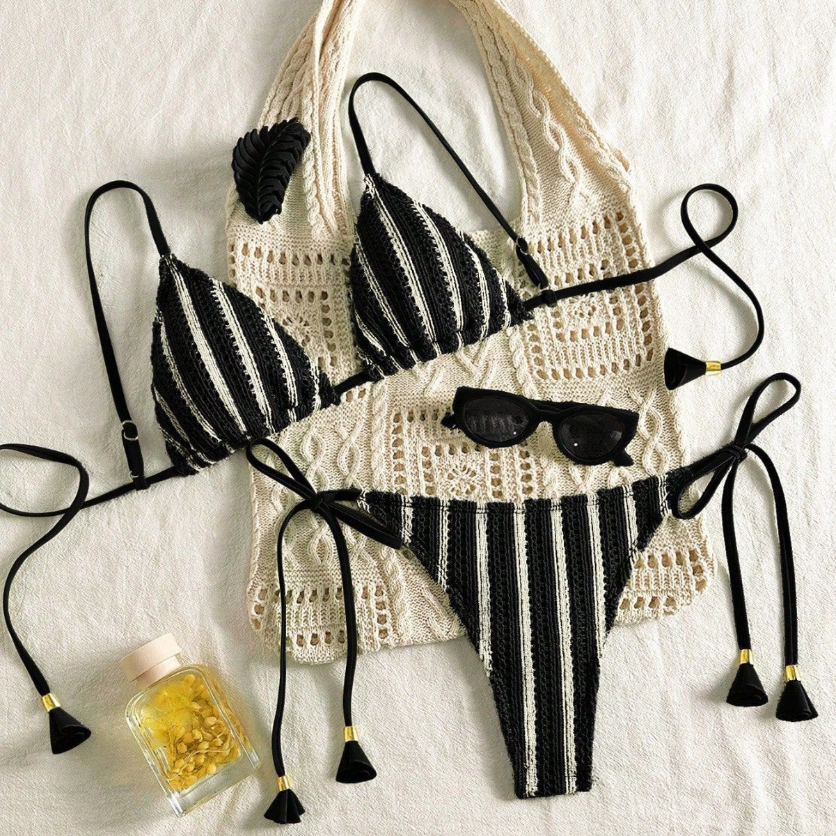 Bikini Set Special Multi color Double Strap Swimsuit