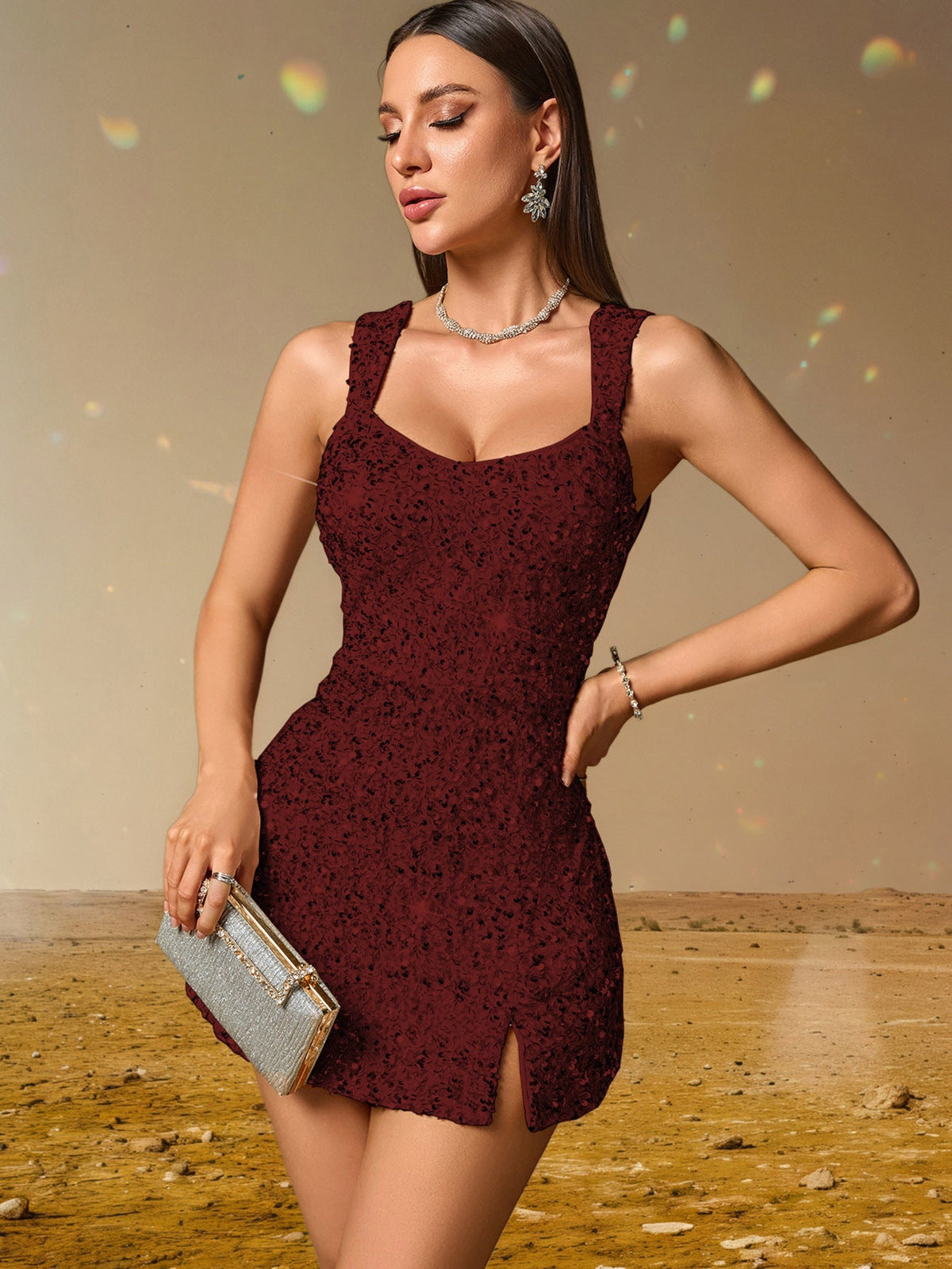 Cocktail Sequin Cami Dress
