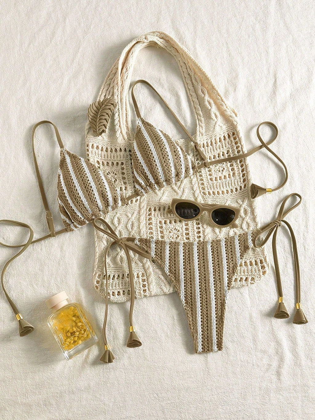 Bikini Set Special Multi color Double Strap Swimsuit