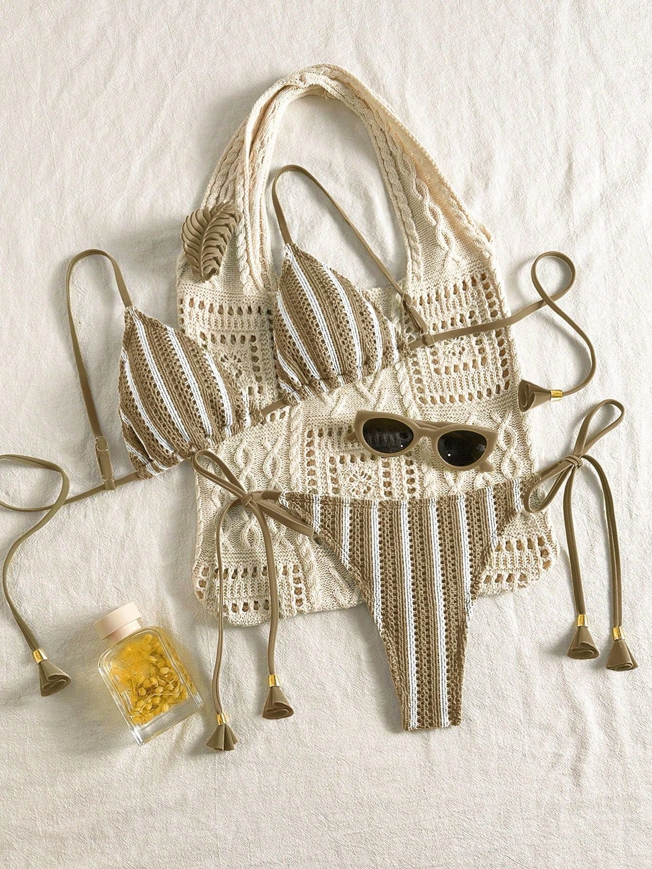 Bikini Set Special Multi color Double Strap Swimsuit