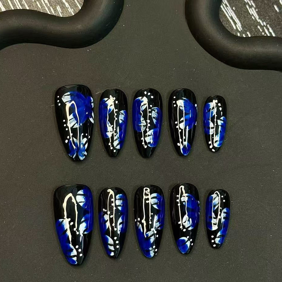 Medium Almond Butterfly Press on Nails
