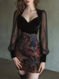 Elegant Mesh Patchwork Dress