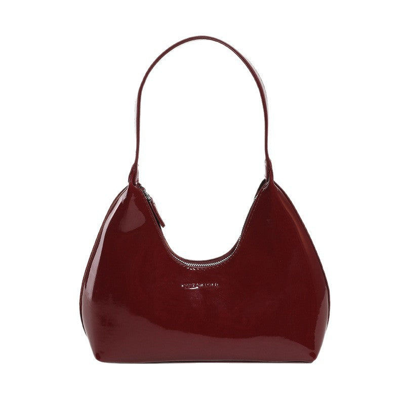 Shiny Patent Leather Shoulder Bag